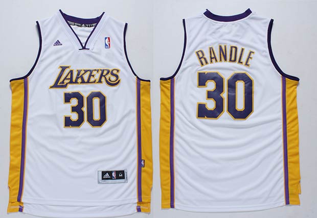  NBA Los Angeles Lakers 30 Julius Randle New Revolution 30 Swingman White Jersey