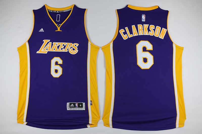  NBA Los Angeles Lakers 6 Jordan Clarkson Jersey New Revolution 30 Swingman Purple Jersey