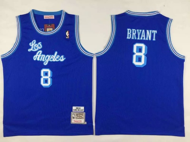  NBA Los Angeles Lakers 8 Kobe Bryant Throwback Soul Swingman Blue Kid Jersey