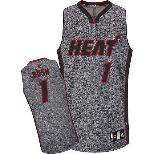 NBA Miami Heat 1 Chris Bosh Static Fashion Swingman Jersey