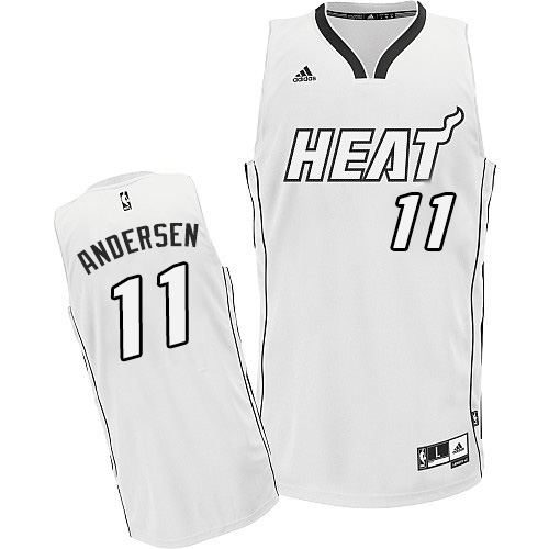  NBA Miami Heat 11 Chris Andersen New Revolution 30 Swingman White Hot 2013 Jersey