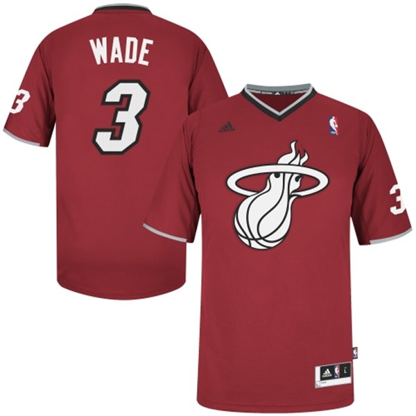  NBA Miami Heat 3 Dwyane Wade 2013 Christmas Day Fashion Swingman Red Jersey