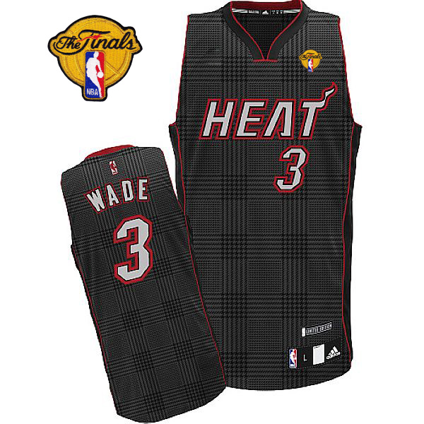  NBA Miami Heat 3 Dwyane Wade Rhythm Fashion Jersey 2012 NBA Finals Patch