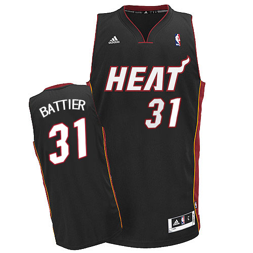  NBA Miami Heat 31 Shane Battier New Revolution 30 Swingman Road Black Jersey