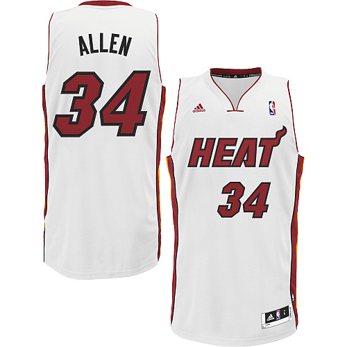  NBA Miami Heat 34 Ray Allen New Revolution 30 Swingman Home White Jersey