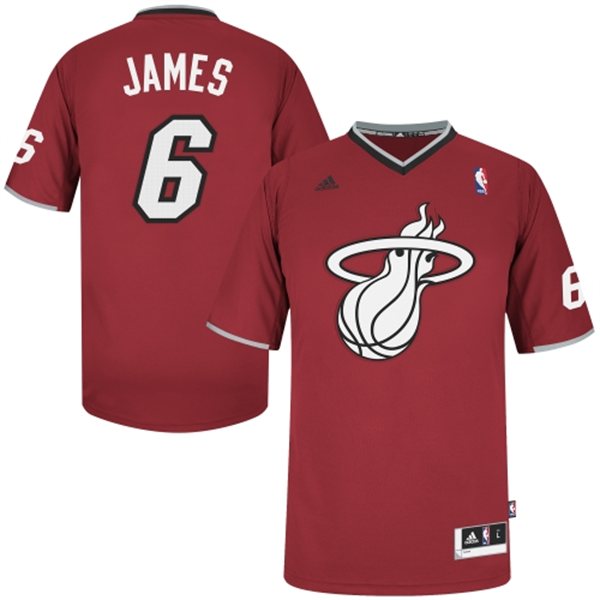  NBA Miami Heat 6 LeBron James 2013 Christmas Day Fashion Swingman Red Jersey