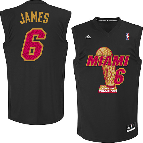  NBA Miami Heat 6 LeBron James 2013 NBA Finals Champions Jersey