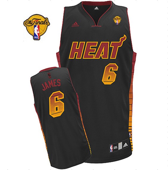  NBA Miami Heat 6 LeBron James Rhythm Fashion Jersey 2012 NBA Finals Patch