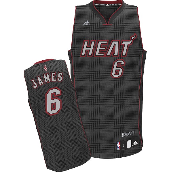 NBA Miami Heat 6 LeBron James Rhythm Fashion Jersey