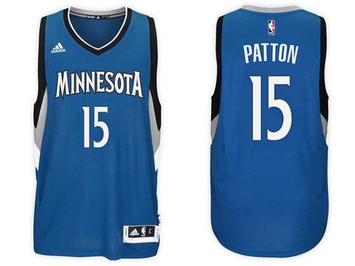  NBA Minnesota Timberwolves 15 Justin Patton Jersey New Revolution 30 Swingman Road Blue Jersey