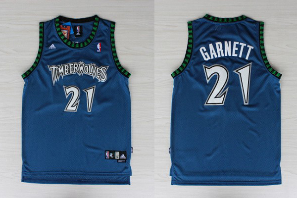  NBA Minnesota Timberwolves 21 Kevin Garnett Swingman Blue Jersey