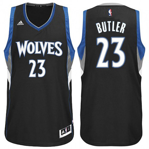  NBA Minnesota Timberwolves 23 Jimmy Butler Jersey New Revolution 30 Swingman Road Black Jersey