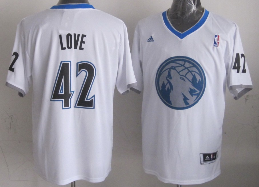  NBA Minnesota Timberwolves 42 Kevin Love 2013 Christmas Day Fashion Swingman White Jersey