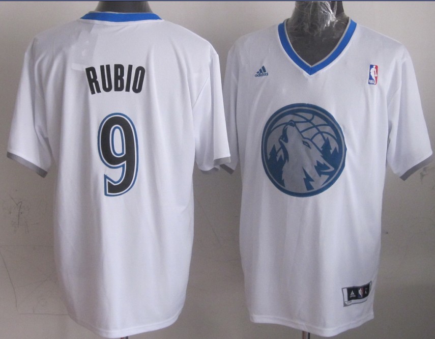  NBA Minnesota Timberwolves 9 Ricky Rubio 2013 Christmas Day Fashion Swingman White Jersey