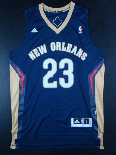  NBA New Orleans Pelicans 23 Anthony Davis New Revolution 30 Swingman Road Blue Jersey