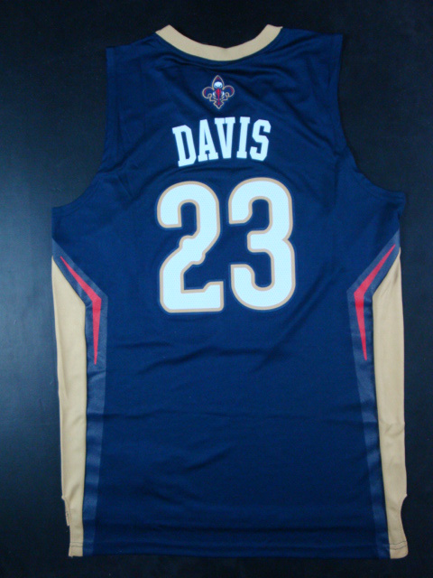  NBA New Orleans Pelicans 23 Anthony Davis New Revolution 30 Swingman Road Blue Jerseys