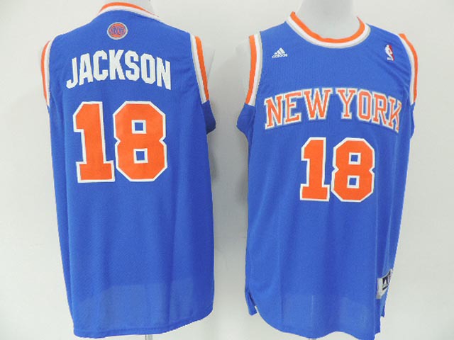  NBA New York Knicks 18 Phil Jackson New Revolution 30 Road Blue Jersey