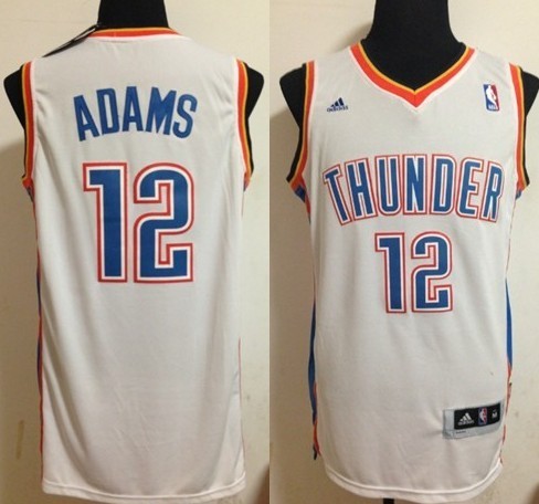  NBA Oklahoma City Thunder 12 Steven Adams New Revolution 30 Swingman Home White Jersey