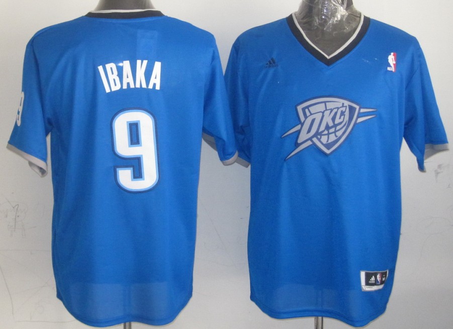  NBA Oklahoma City Thunder 9 Serge Ibaka 2013 Christmas Day Fashion Swingman Blue Jersey