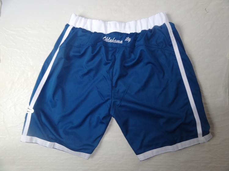  NBA Oklahoma City Thunder New Revolution 30 Swingman Alternate Blue Shorts