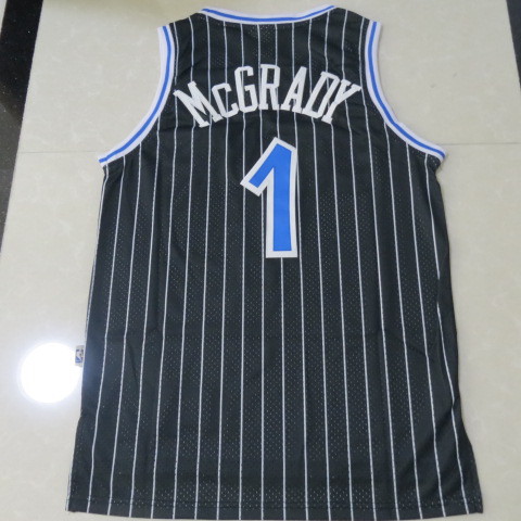  NBA Orlando Magic 1 McGrady New Revolution Swingman Throwback Black Jerseys