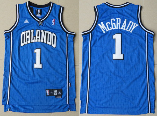  NBA Orlando Magic 1 McGrady New Revolution Swingman Throwback Blue Jersey