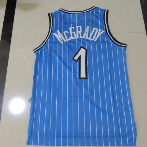  NBA Orlando Magic 1 McGrady New Revolution Swingman Throwback Blue Jerseys