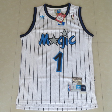  NBA Orlando Magic 1 McGrady New Revolution Swingman Throwback White Jersey