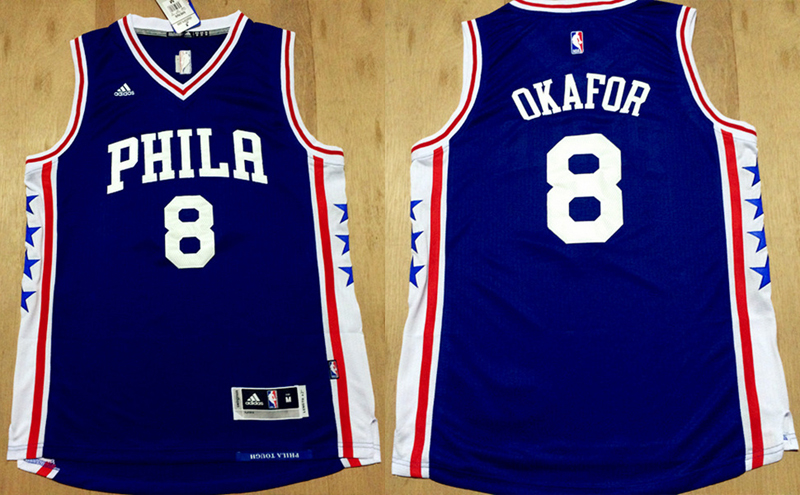  NBA Philadelphia 76ers 8 Jahlil Okafor New Revolution 30 Swingman Blue Jersey