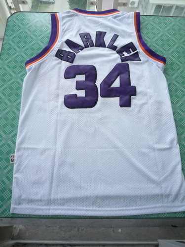  NBA Phoenix Suns 34 Charles Barkley New Rev30 Swingman Throwback White Jerseys