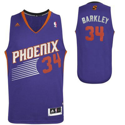  NBA Phoenix Suns 34 Charles Barkley New Revolution 30 Swingman Purple Jersey