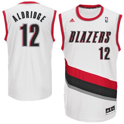  NBA Portland Trail Blazers 12 LaMarcus Aldridge New Revolution 30 Swingman White Jersey