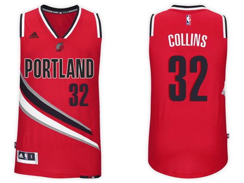 NBA Portland Trail Blazers 32 Zach Collins New Revolution 30 Swingman Red Jersey