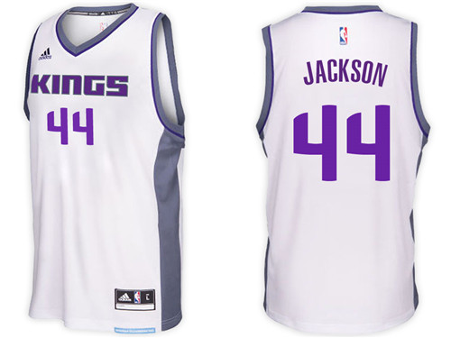  NBA Sacramento Kings 44 Justin Jackson New Revolution 30 Swingman White Jersey
