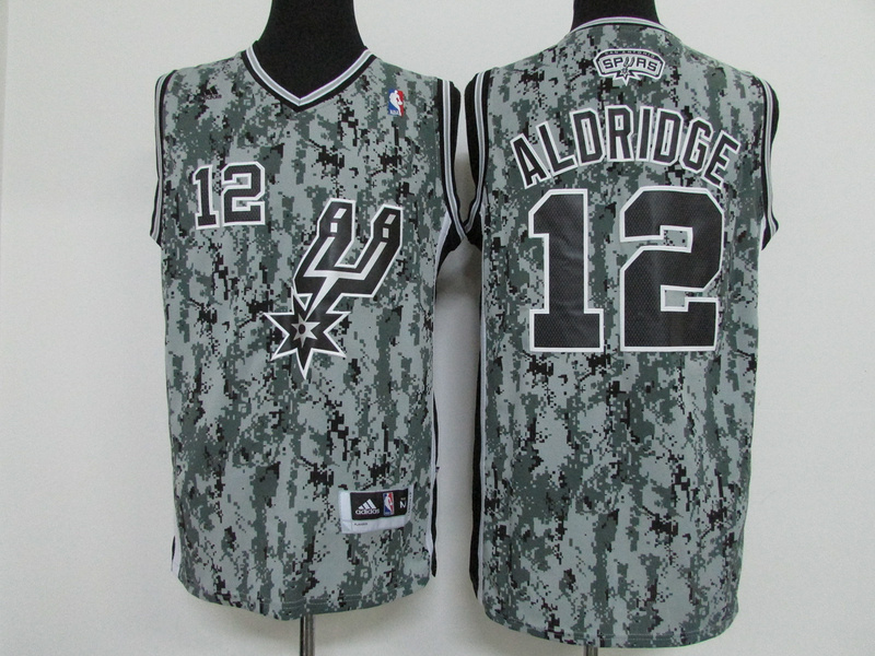  NBA San Antonio Spurs 12 Lamarcus Aldridge New Revolution 30 Swingman Camo Realtree Jersey