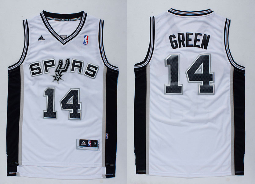  NBA San Antonio Spurs 14 Danny Green New Revolution 30 Swingman Road White Jersey