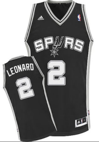  NBA San Antonio Spurs 2 Kawhi Leonard New Revolution 30 Swingman Home Black Jersey