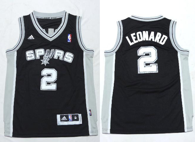  NBA San Antonio Spurs 2 Kawhi Leonard New Revolution 30 Swingman Home Black Youth Jersey