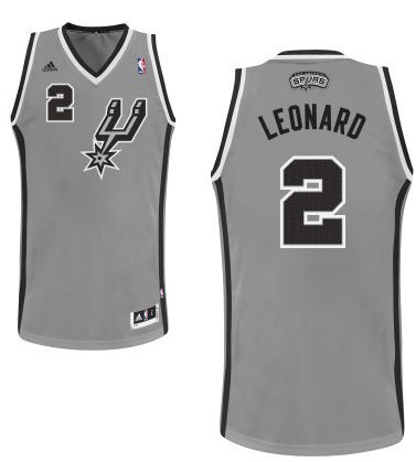  NBA San Antonio Spurs 2 Kawhi Leonard New Revolution 30 Swingman Home Gray Jersey