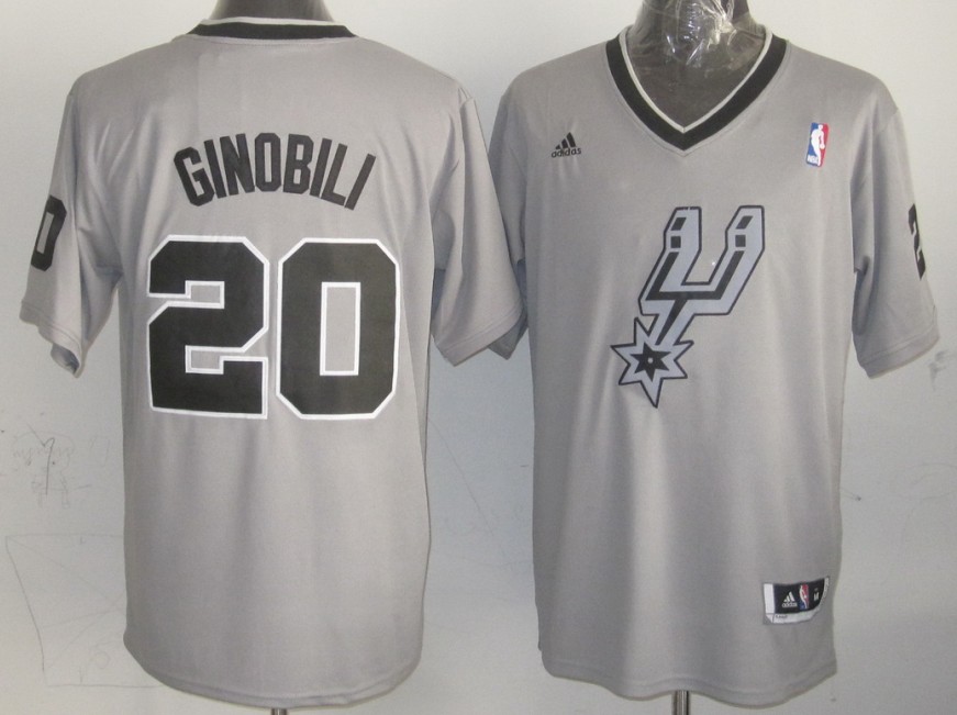  NBA San Antonio Spurs 20 Manu Ginobli 2013 Christmas Day Fashion Swingman Grey Jersey