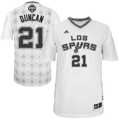  NBA San Antonio Spurs 21 Tim Duncan 2014 Noches Enebea Swingman White Jersey