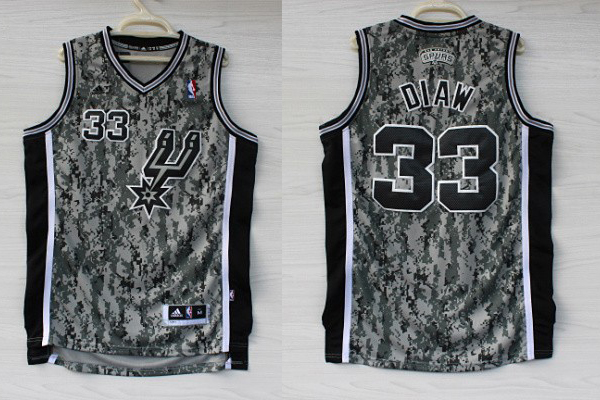  NBA San Antonio Spurs 33 Boris Diaw New Revolution 30 Swingman Camo Realtree Jersey