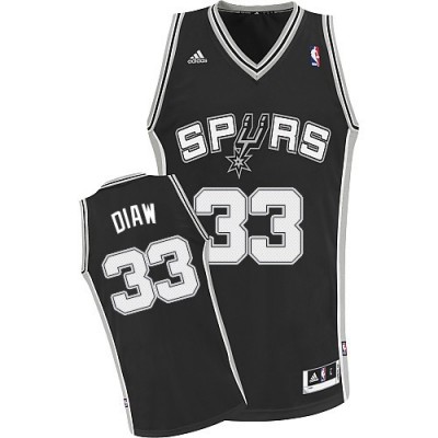  NBA San Antonio Spurs 33 Boris Diaw New Revolution 30 Swingman Road Black Jersey