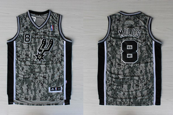  NBA San Antonio Spurs 8 Patrick Mills New Revolution 30 Swingman Camo Realtree Jersey