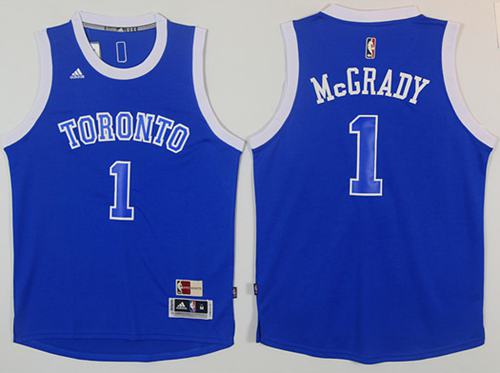 NBA Toronto Raptors 1 Tracy Mcgrady Light Blue Throwback Stitched NBA Jersey