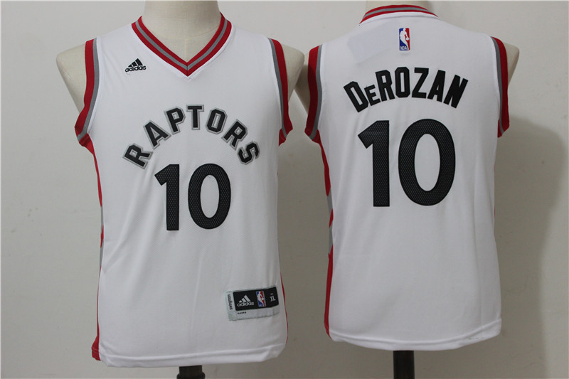  NBA Toronto Raptors 10 DeMar DeRozan Kid Jersey New Revolution 30 Swingman Red White Youth Jersey