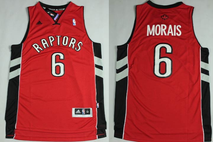  NBA Toronto Raptors 6 Carlos Morais New Revolution 30 Swingman Road Red Jerseys