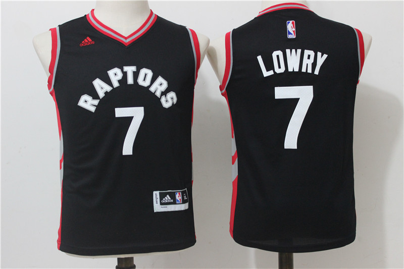  NBA Toronto Raptors 7 Kyle Lowry Kid jersey New Revolution 30 Swingman Red Black Youth Jersey