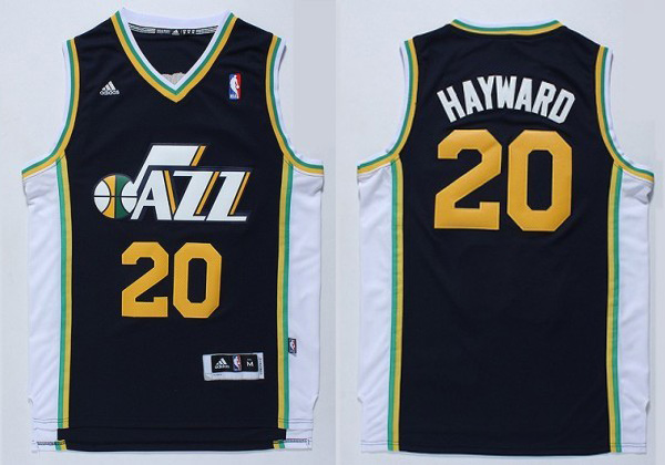  NBA Utah Jazz 20 Gordon Hayward New Revolution 30 Swingman Navy Blue Jersey