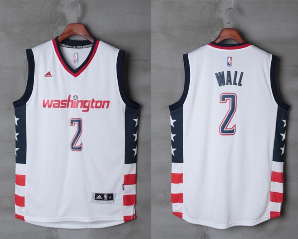 Men 2 John Wall Jersey White Washington Wizards Throwback Swingman